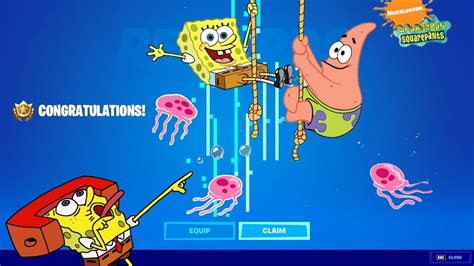 Spongebob Free Rewards In Fortnite Chapter 3 Youtube