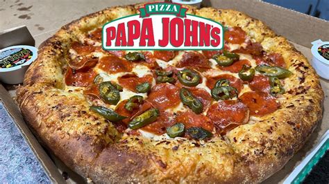 Papa Johns Spicy Epic Garlic Stuffed Crust Pizza Review Youtube