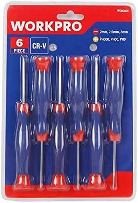 WORKPRO Magnetic Screwdriver Set 6PC Includes Slotted And Phillips With