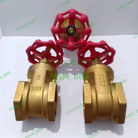 Jual GATE VALVE KUNINGAN KITZ 2 INCH STOP KRAN PUTAR BRASS DRAT DALAM