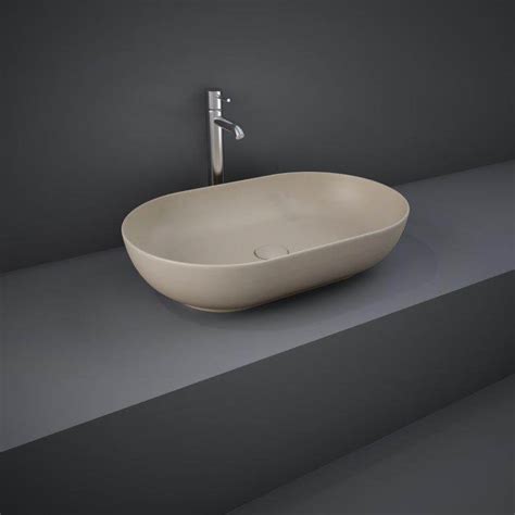 Rak Feeling Oval 550 X 350mm Matt White Countertop Basin