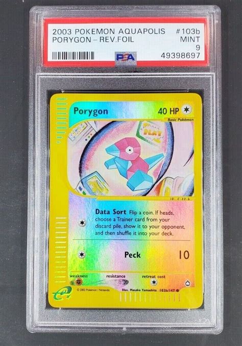 Pokemon Psa Porygon Aquapolis Reverse Holo Mint B Ebay