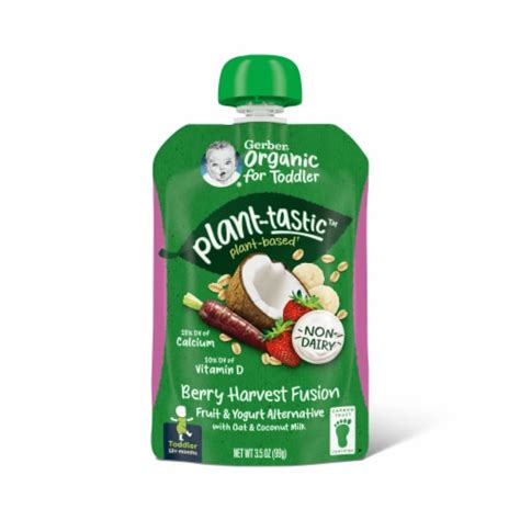 Gerber Organic Baby Food Pouches Plant-tastic Berry Harvest Fruit and ...