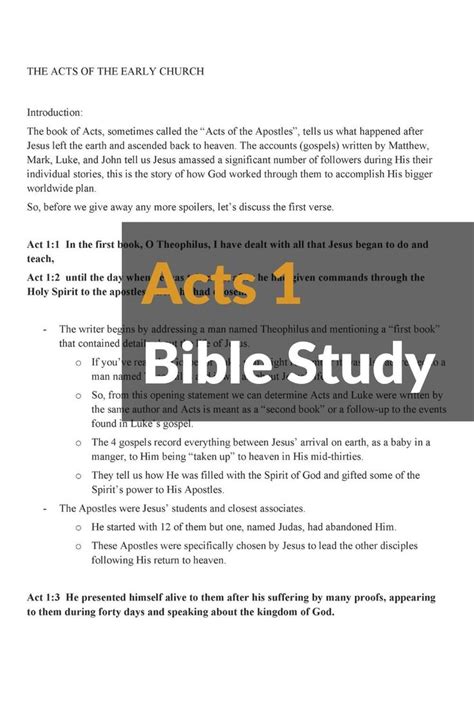 Welcome To Our Book Of Acts Bible Study Over The Next Several Months