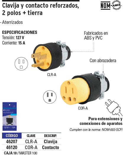 46207 CLR A TRUPER Volteck Clavija Industrial Reforzada Aterrizada 2