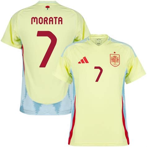 Spain Away Euro 2024 Morata Jersey Foot Soccer Pro