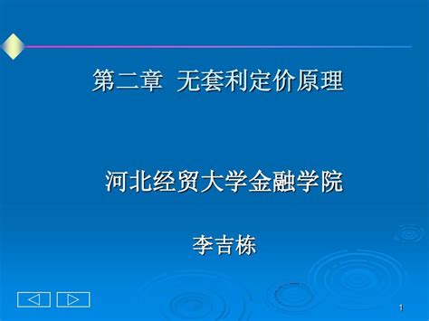 第二章 无套利定价原理word文档在线阅读与下载无忧文档