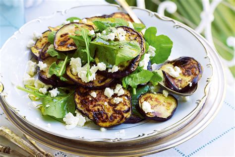 Eggplant Rocket And Goats Cheese Salad Recipe Cart