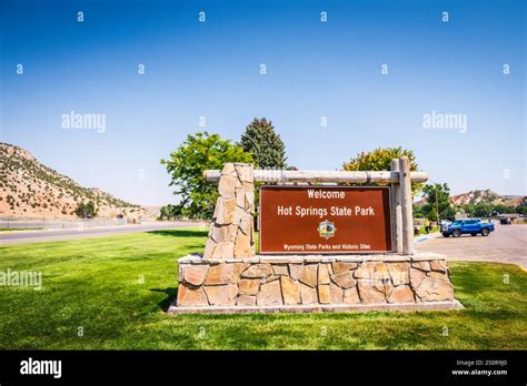 Thermopolis WY USA August Entrance To Hot Springs State