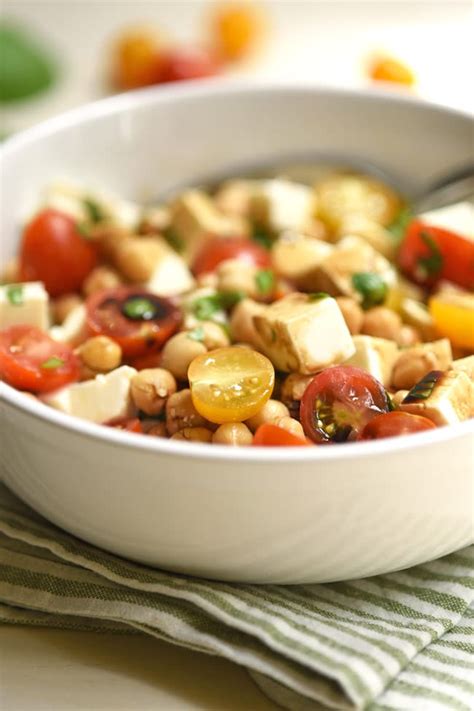 Caprese Salad With Chickpeas 5 Ingredients Mighty Mrs Super Easy Recipes