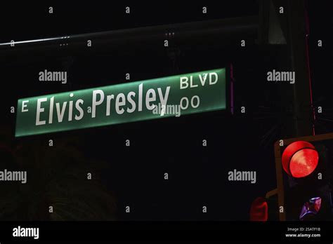 Elvis Presley Boulevard, Las Vegas, Nevada, USA, North America Stock ...