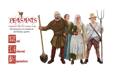 Real Medieval Characters - Peasants | 2D Characters | Unity Asset Store