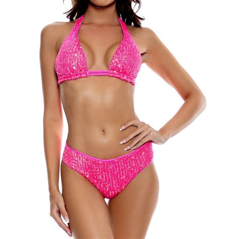 Custom Brazilian Bikini Swimwear Set Shiny Swimwear Sexy Bikini