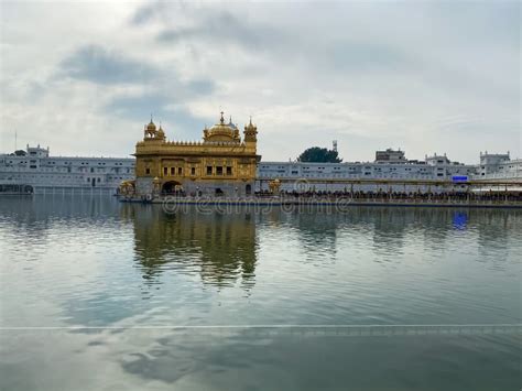 Golden Temple Sikh Historic Temple View with Cloudy Sky Stock Photo ...