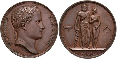 Napoléon I 1804 1814 1815 Bronzemedaille 1804 Slg Julius 1343