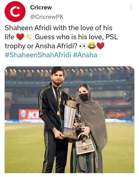 Shaheen Shah Afridi And Wife Ansha Afridi Bask In Post Psl 8 Glory