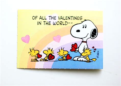 Vintage Snoopy Valentines Day Card