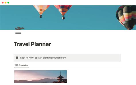 Notion Travel Planner Simplify Your Next Adventure Notion Template