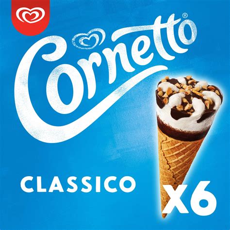 Cornetto Classico Ice Cream Cone 6 X 90 Ml Ice Cream Cones Sticks