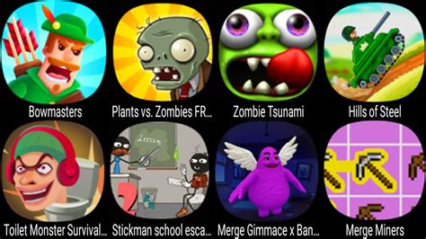 Bowmasters Plants Vs Zombies Free Zombie Tsunami Toilet Monster