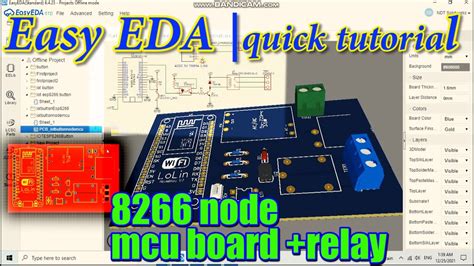 Easy Eda Quick Tutorial Iot Esp Nodemcu Relay Youtube