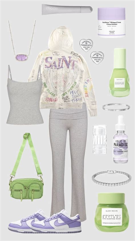 Purple and Green Outfit Inspiration