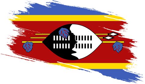 Eswatini Swaziland Flag With Grunge Texture Png