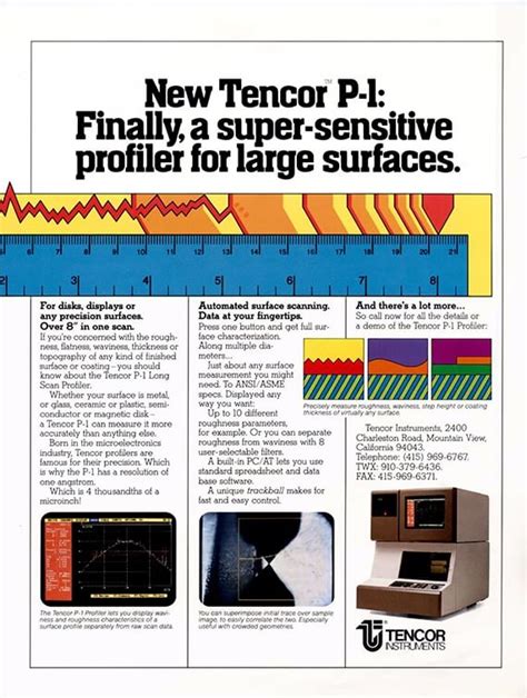 Profiler Innovation History | Tencor Stylus Profilometers | KLA