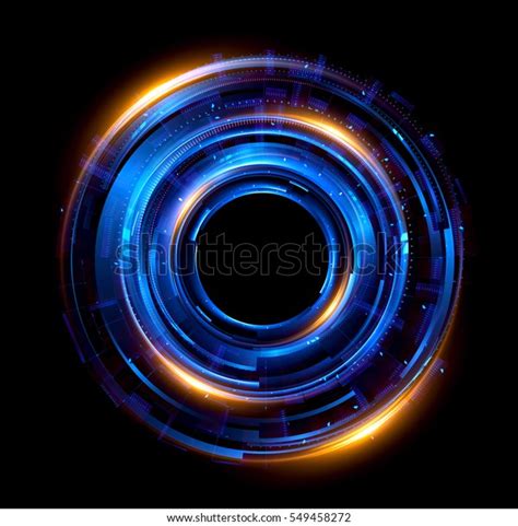 Orb Neon Rays Luminous Hole Spiral Stock Illustration 549458272