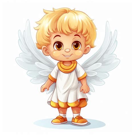 Premium Photo | Cute festive cartoon angel boy illustration perfect for