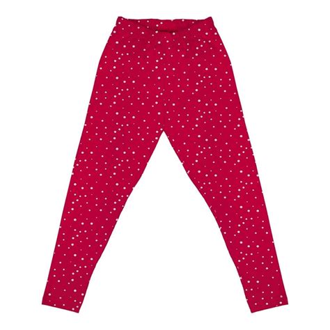 Legging George Talla 14 Casual Con Estampado Lunetas Blancas Con Rojo