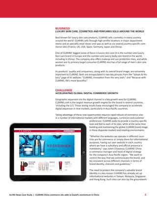 Clarins Newest Commerce Site Adds To Brands Momentum In China Pdf