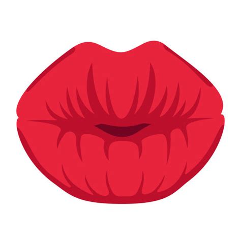 540 Red Kissing Lips Clip Art Stock Illustrations Royalty Free Vector