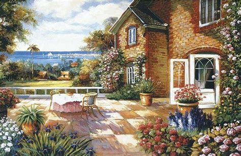 Pretty House Surrounded By Flowers Online Puzzle