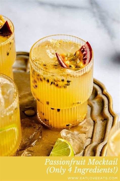 Passionfruit Mocktail Eat Love Eat Recipe Elderflower Recipes