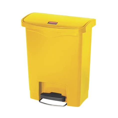 Rubbermaid Slim Jim Step On Pedal Bin Yellow Ltr Cw Nisbets