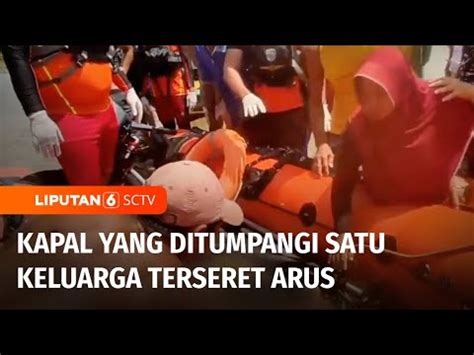 Dihantam Derasnya Arus Sungai Kapal Getek Yang Ditumpangi Satu