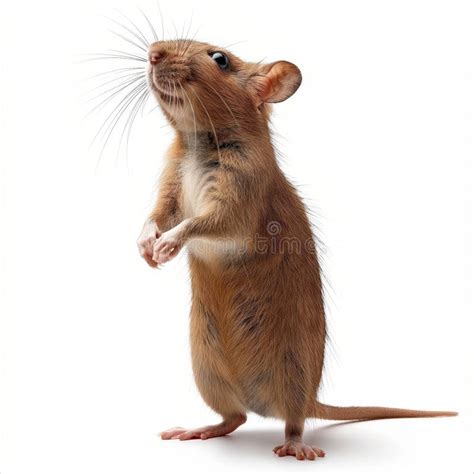 Observant Mouse Standing On Hind Legs Stock Image Image Of Cute