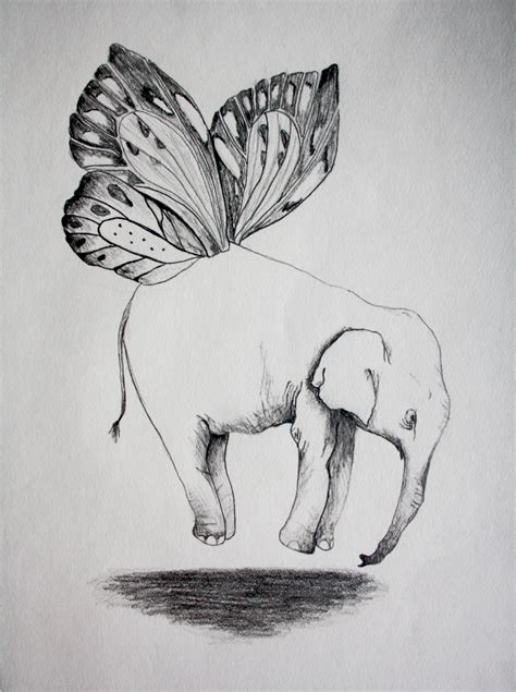 elephant with butterfly wings | Elephant tattoos, Butterfly tattoo ...