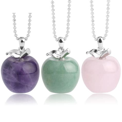 Stone Apple Pendant Necklace Minervashop Eu