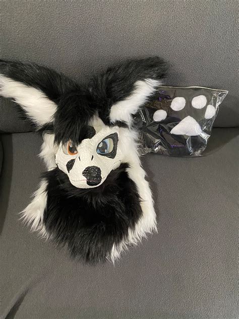 Premade Cow Raptor Dino Fursuits Head With Spirit Halloween Paws