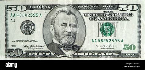 Fifty dollar bill 50 Stock Photo - Alamy