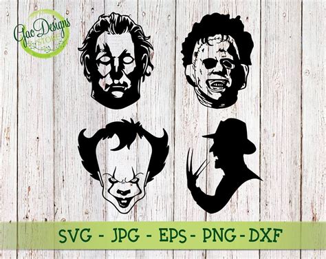 Horror Character Svg Friends Horror Svg Freddy Krueger Svg Jason