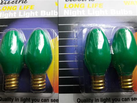 Feit Electric 4 X Green Night Light Bulbs 7 Watt 2 Separate