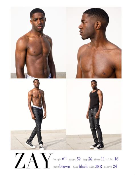 Model Comp Card For Darkskin Black Male Portrait And Posing Inspiration