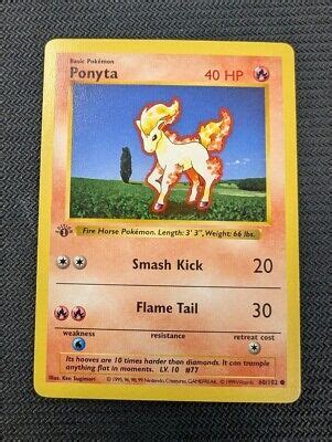 Ponyta Pok Mon Tcg St Edition Shadowless Near Mint Ebay