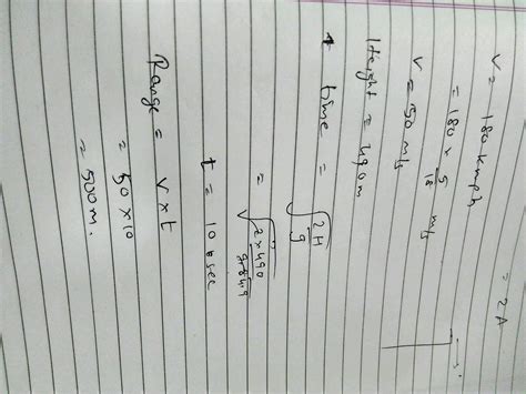 An Aeroplane Moving Horizontally With A Speed Of Km Hr Drops A Food