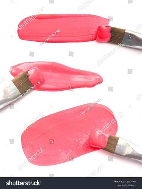 Collection Pink Paint Swatches Paint Brushes Stock Photo 2186820927 | Shutterstock