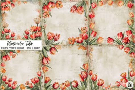 Watercolor Tulip Background Graphic by AiCraftCreations · Creative Fabrica