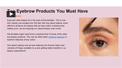 Ppt Top Eyebrow Products You Must Have Powerpoint Presentation Free To Download Id 950bd4